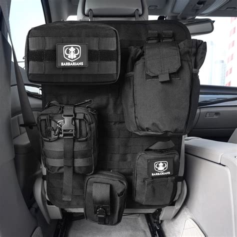 Molle Tactical Back Seat Car Organizer Seat Back Cover Protector Car
