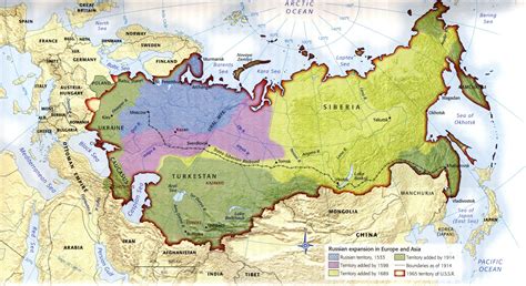 Map Of Russia 1914 Detailed Map