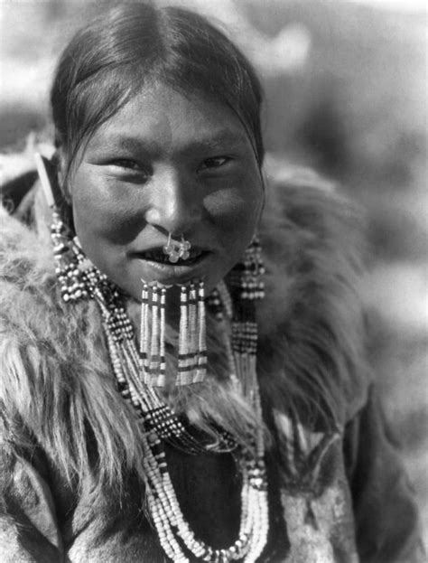 Alaska Eskimo Woman Neskimo Woman From Nunivak Island Wearing Necklaces
