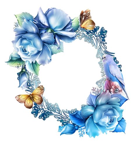Maybe you would like to learn more about one of these? Floral Blue Frame PNG Transparent Images | PNG All