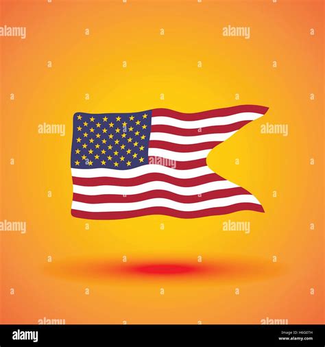 Illustration Of A Waving Flag Of The United States Of America