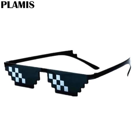 Deal With It Glasses 8 Bits Mosaic Pixel Sunglasses Men Cosplay Party