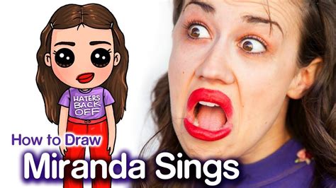 How To Draw Miranda Sings Famous Youtuber Youtube Cartoon Drawings