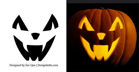 15 Free Printable Scary Halloween Pumpkin Carving Stencils
