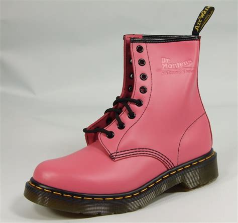 Dr Doc Martens Airwair Womens 1460 Pink 8 Eye Smooth Leather New Boots