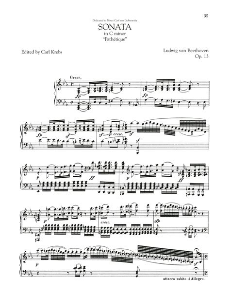 Piano Sonata No Op Pathetique Sheet Music Ludwig Van
