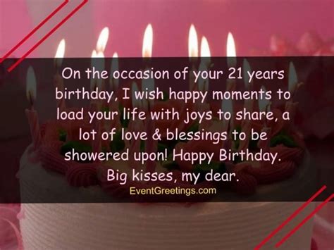 Happy 21st Birthday Quotes And Wishes With Love