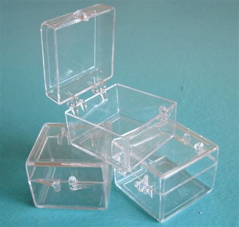 Sale One Dozen Small Clear Hinged Acrylic Display Boxes