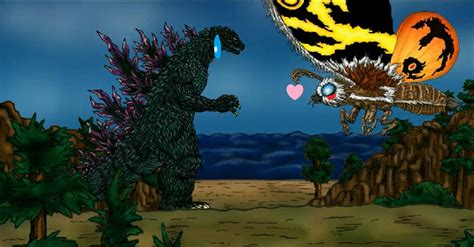 Godzilla And Mothra Love By Ltdtaylor1970 On Deviantart