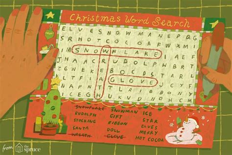 Free Christmas Word Search Printables Tree Gingerbrea