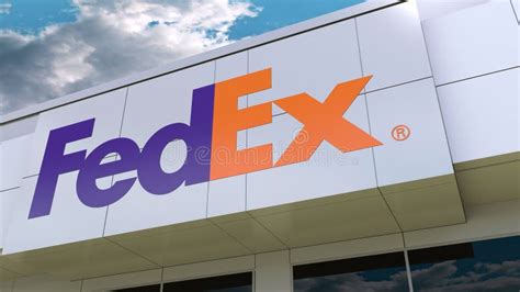 Fedex Logo On The Modern Building Facade Editorial 3d Rendering