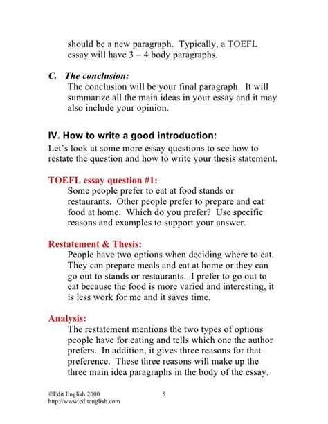 2 Ebook English Toefl Toefl Essay Writing Tips