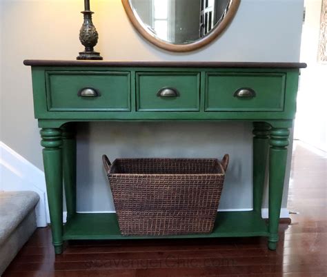 Green Chalk Paint Entry Table - Scavenger Chic in 2020 | Entry table