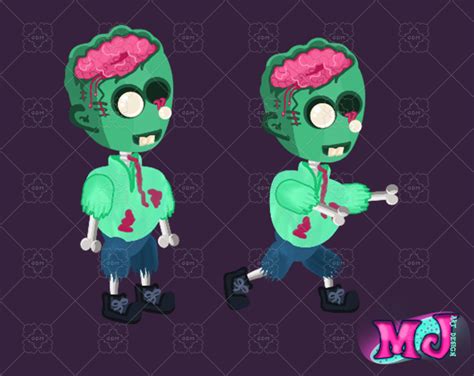 2d Game Zombie Character Gamedev Market