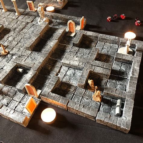 Massive Set Of 52 Painted Dungeon Tiles Modular Dnd Dungeons Etsy