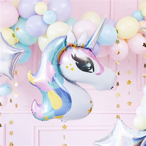 Large Unicorn Shaped Foil Balloon Postbox Party