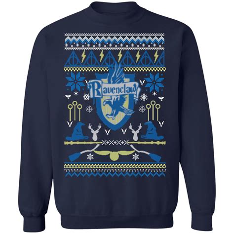 Harry Potter Ravenclaw Ugly Christmas Sweater Hoodie Long Sleeve