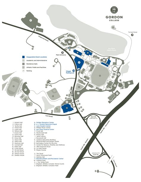 Inauguration Campus Map Gordon College