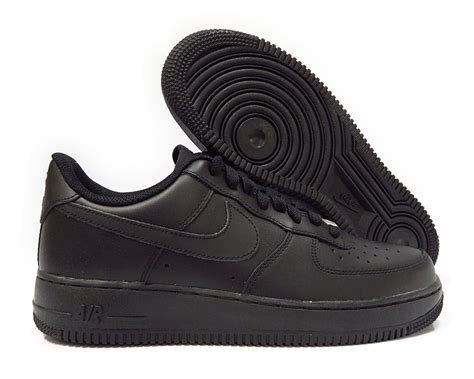 Nike 315122 001 Nike Air Force 1 07 Low Black Men Sneakers Size 12