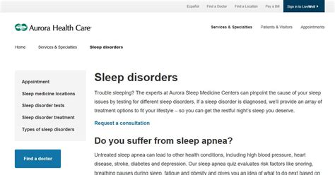 Aurora Baycare Sleep Medicine Scofa Find Sleep Medicine