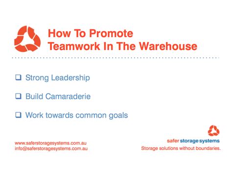 Teamwork In The Warehouse Safer Storage Systems Pallet Racking