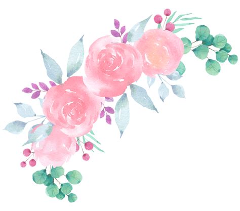 Rosa Blumenstrauß Aquarell 10335681 Png