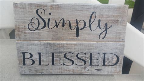 Simply Blessed Wood Signs Home Decor Signs Rustic Sign