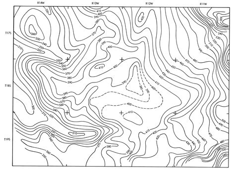 Contour Lines On A Topographic Map Map