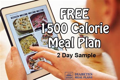 Type 2 Diabetic 1500 Calorie Meal Plan 2 Day Sample