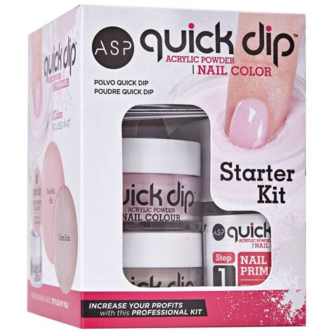 You have probably seen these powder nails taking over news feeds because the application process is mesmerising. ASP Quick Dip Starter Kit