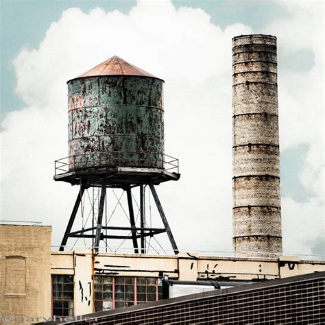 Water Tower Photograph Brooklyn Industrial Wall Decor Urban Etsy