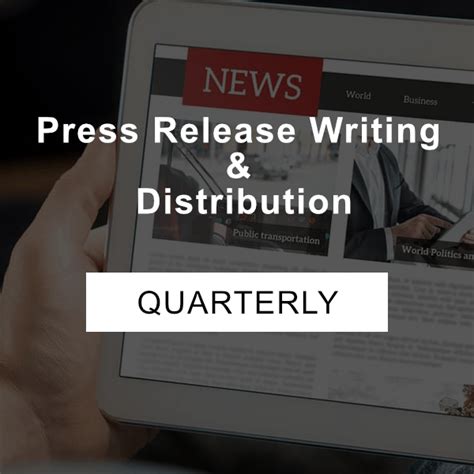 Our press release distribution service sends releases directly to journalists. Press Release Quarterly | Press Release Shop