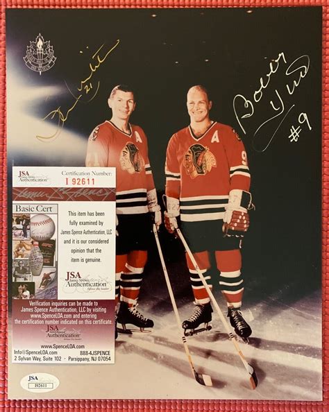Jsa Coa Bobby Hull And Stan Mikita Signed Chicago Blackhawks Autographed Hof Photo Ebay
