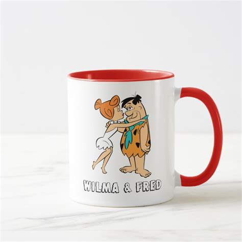 The Flintstones Wilma Kissing Fred Mug Zazzle