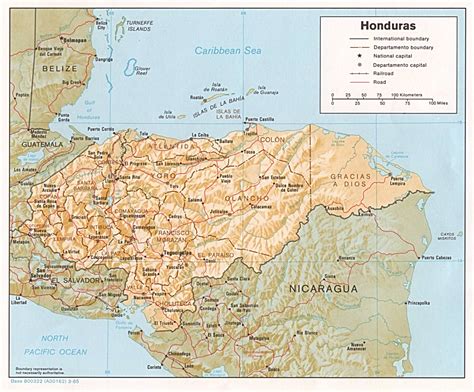 Bản đồ Hành Chính đất Nước Honduras Honduras Map Phóng To Năm 2023