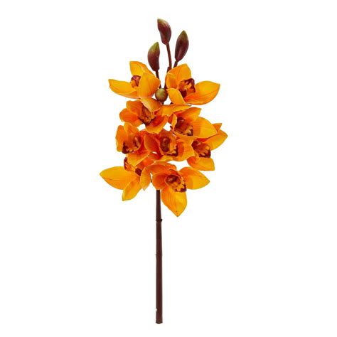 20” Cymbidium Orchid Artificial Flower Set Of 4 Nearly Natural