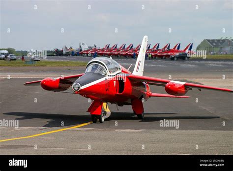 Former Raf Jet Trainer Red Gnat Display Team Folland Gnat T1 Taxiing
