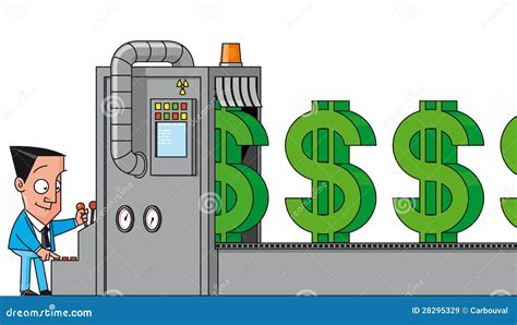 Money Making Machine Stock Vector Illustration Of Making 28295329