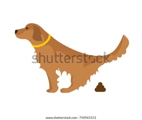 Dog Pooping Illustration Clean After Your Stock Vector Royalty Free