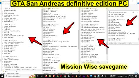 Gta San Andreas Definitive Edition Mission Wise Save Files Here