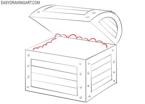 How To Draw A Treasure Chest Easy Drawing Art