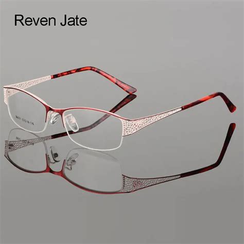 reven jate half rimless eyeglasses frame optical prescription semi rim glasses spectacle frame