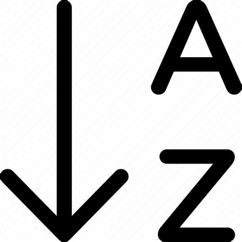 Alphabet Alphabetical Arrange Array Order Sort A Z Icon