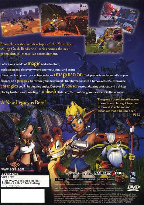 El renegado en europa, es un videojuego de plataformas y ciencia ficción desarrollado por naughty dog. Jak and Daxter Sony Playstation 2 Game