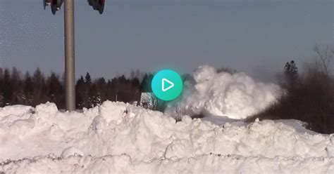 Train Plowing Through Snow  On Imgur