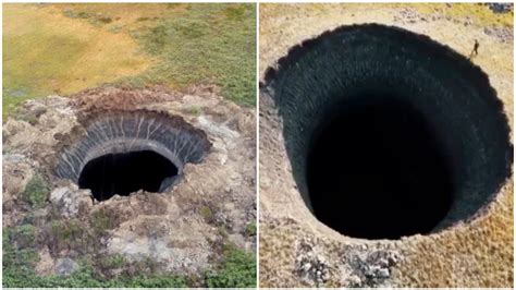 Cratera Gigante De 50 Metros De Profundidade Intriga Pessoas Na Rússia