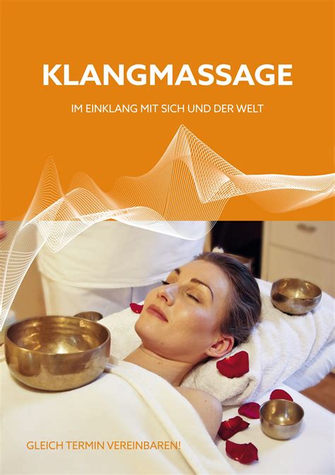 Plakat Klangmassage Anwendung Din A1 Massage Kosmetik