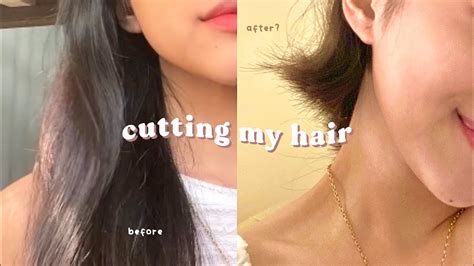 Cutting My Hair Short 💇🏻‍♀️ ️ Youtube