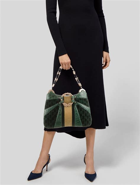 Gucci Jeweled Dragon Bag Green Shoulder Bags Handbags Guc68312