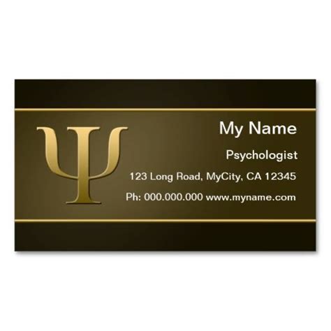 Psychology Business Cards | Psychology business card, Psychology business, Psychologist business ...
